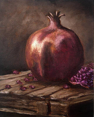 Pomegranate Still Life by Kelly Lane