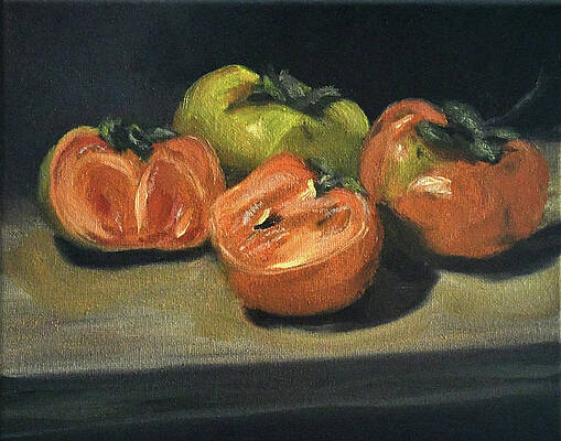 Still Life with Persimmons by Kelly Lane